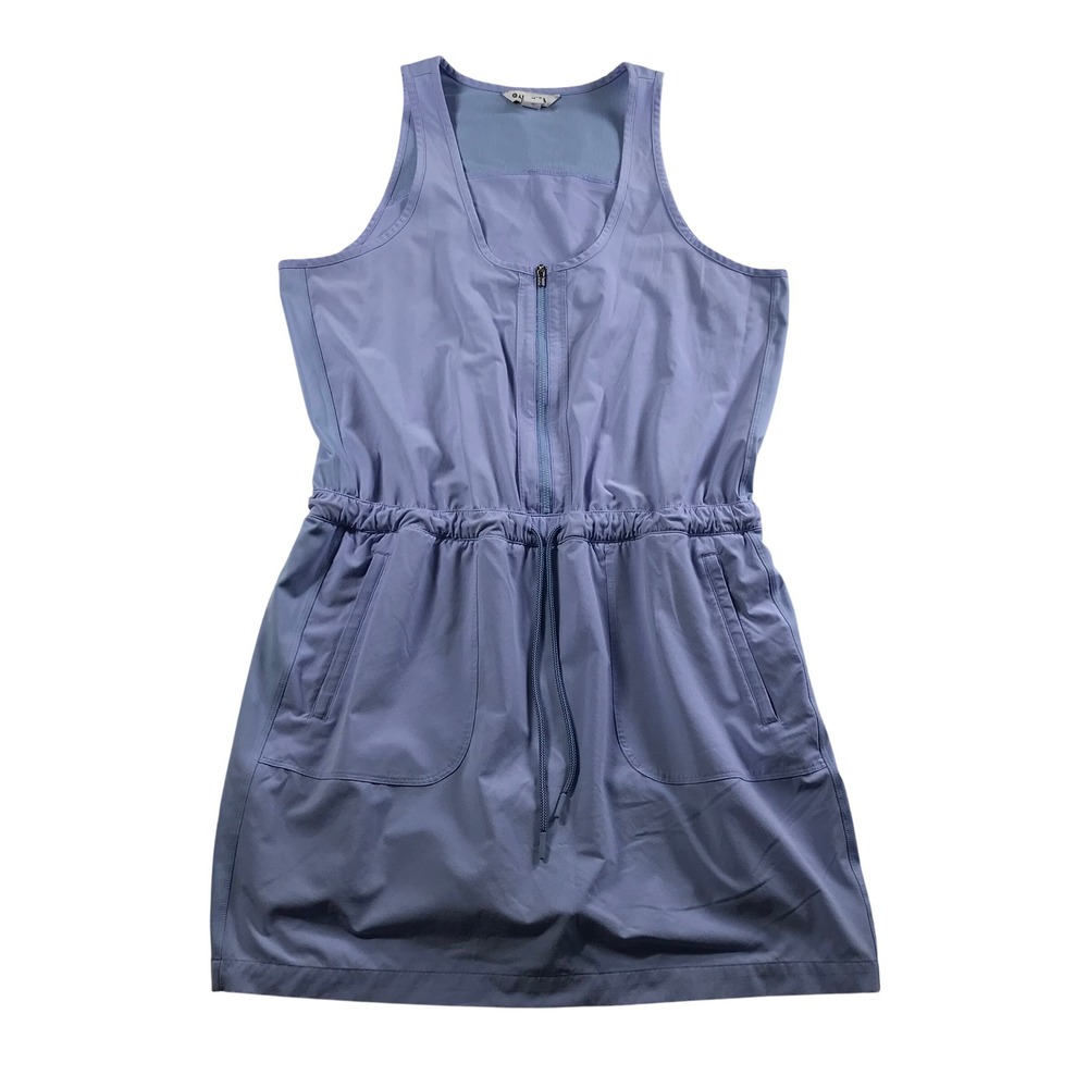 Athleta Womens Periwinkle Purple Half Zip Active Dress with Built-in Shorts 14